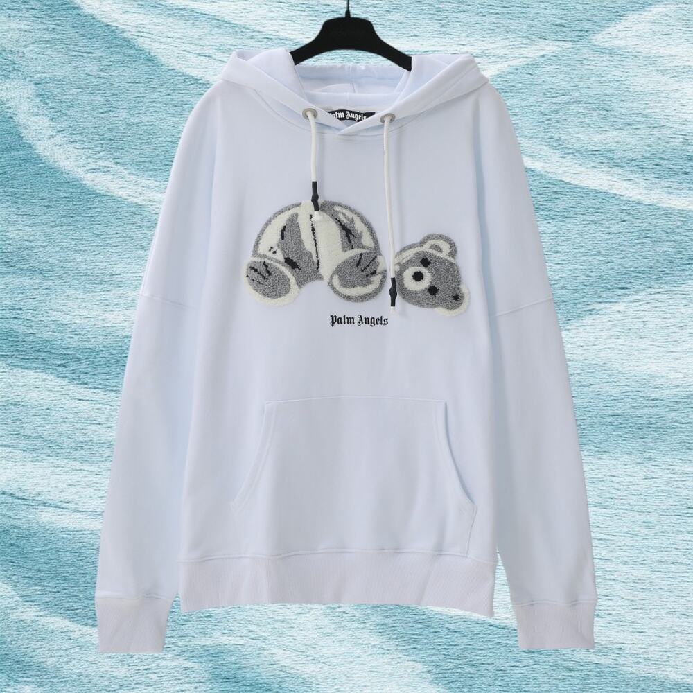 Palm Angels White Hoodie